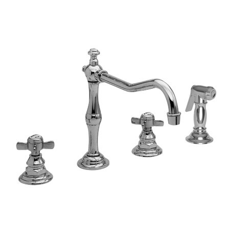 NEWPORT BRASS Kitchen Faucet With Side Spray in Aged Brass 946/034